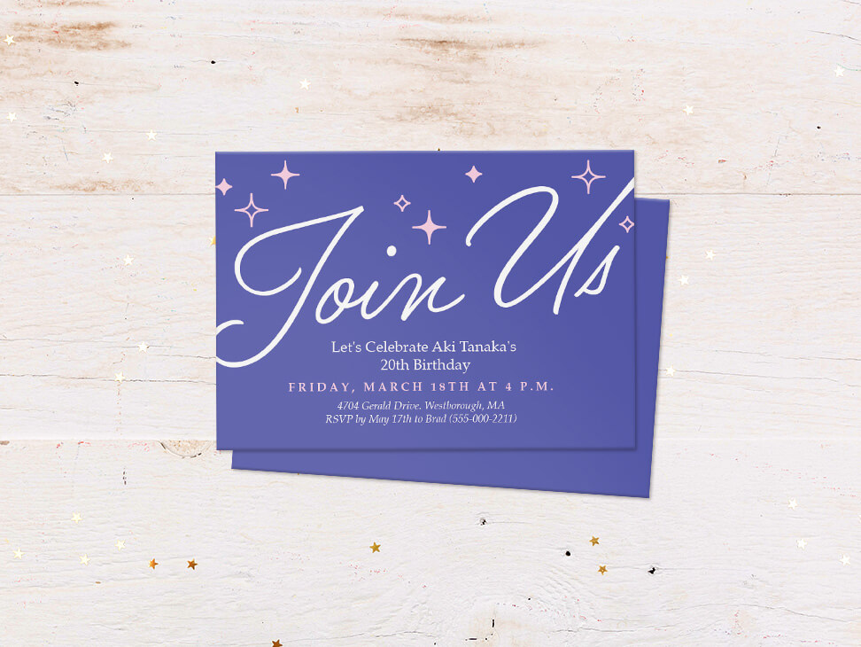 Design 2024 personal invitations