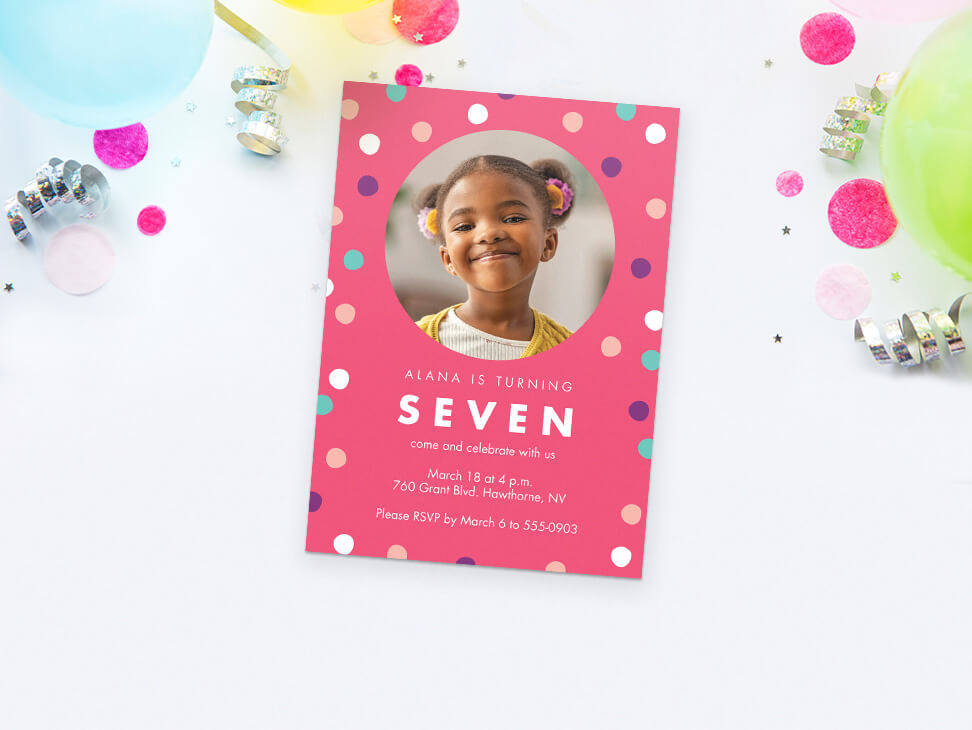 Photo birthday shop invitations