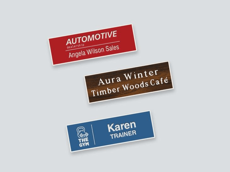 Supervisor 1 X 3 Name Tag Black (3 Pack Template Employee 1 X 3" Name Tag/ Badge, Red, (3 Pack Security Badge
